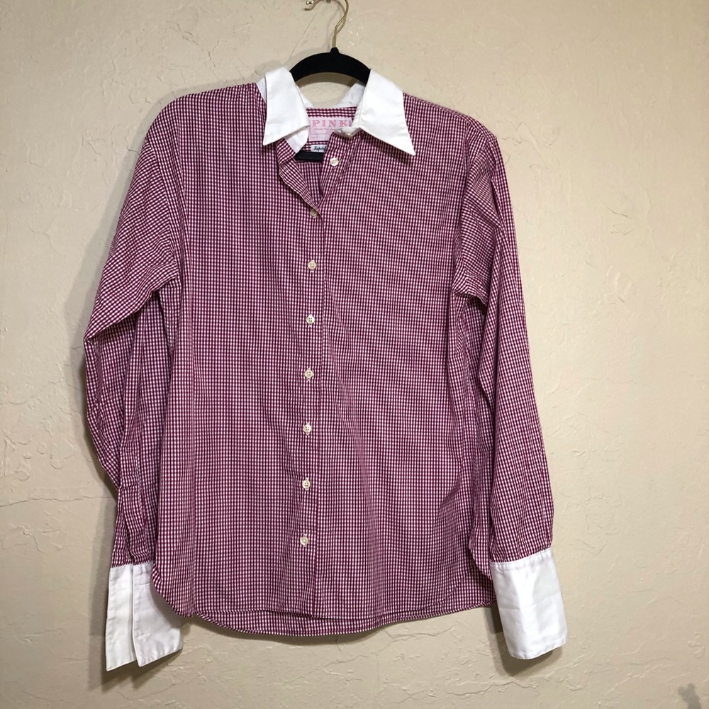 Pink Thomas Pink Gingham Button Down Shirt